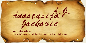Anastasija Jocković vizit kartica
